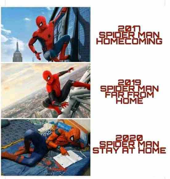 2020 spider man stay at home