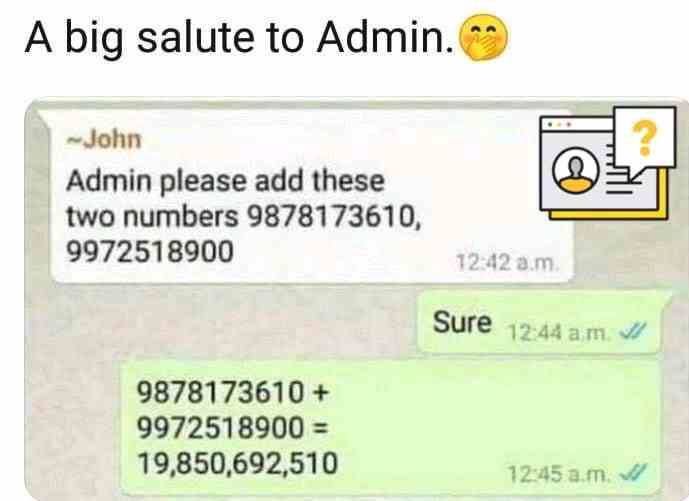 A big salute to Admin