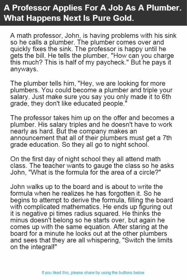 A Professor Applies For A Job As A Plumber. What Happens Next Is Pure Gold