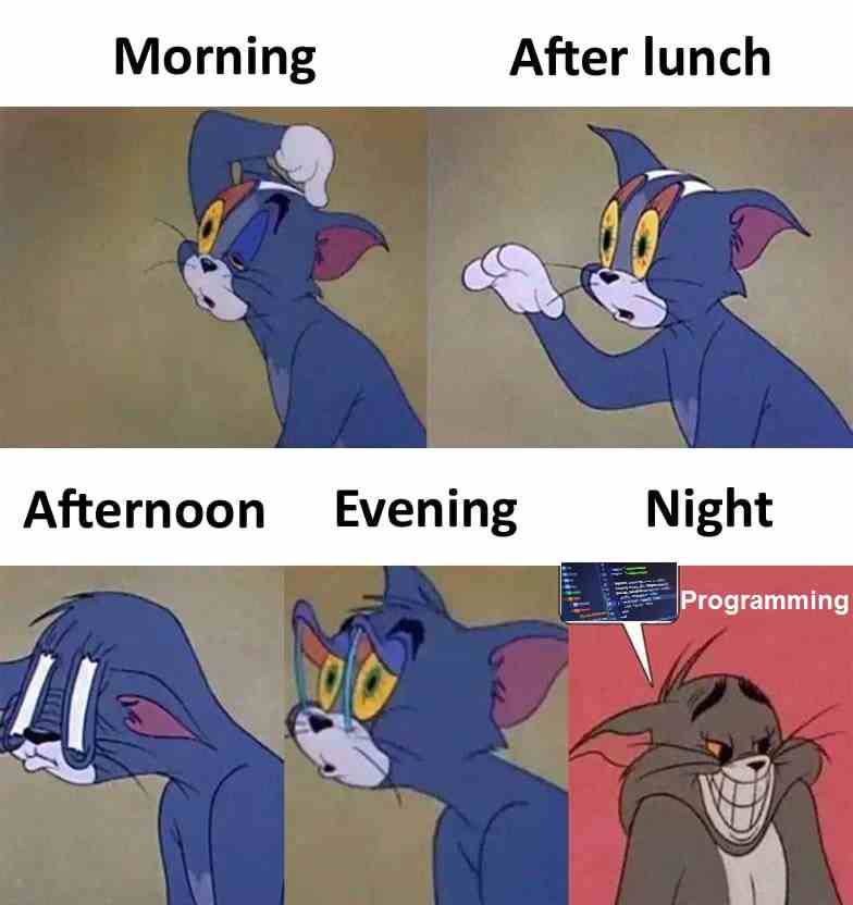 After lunch vs Afternoon