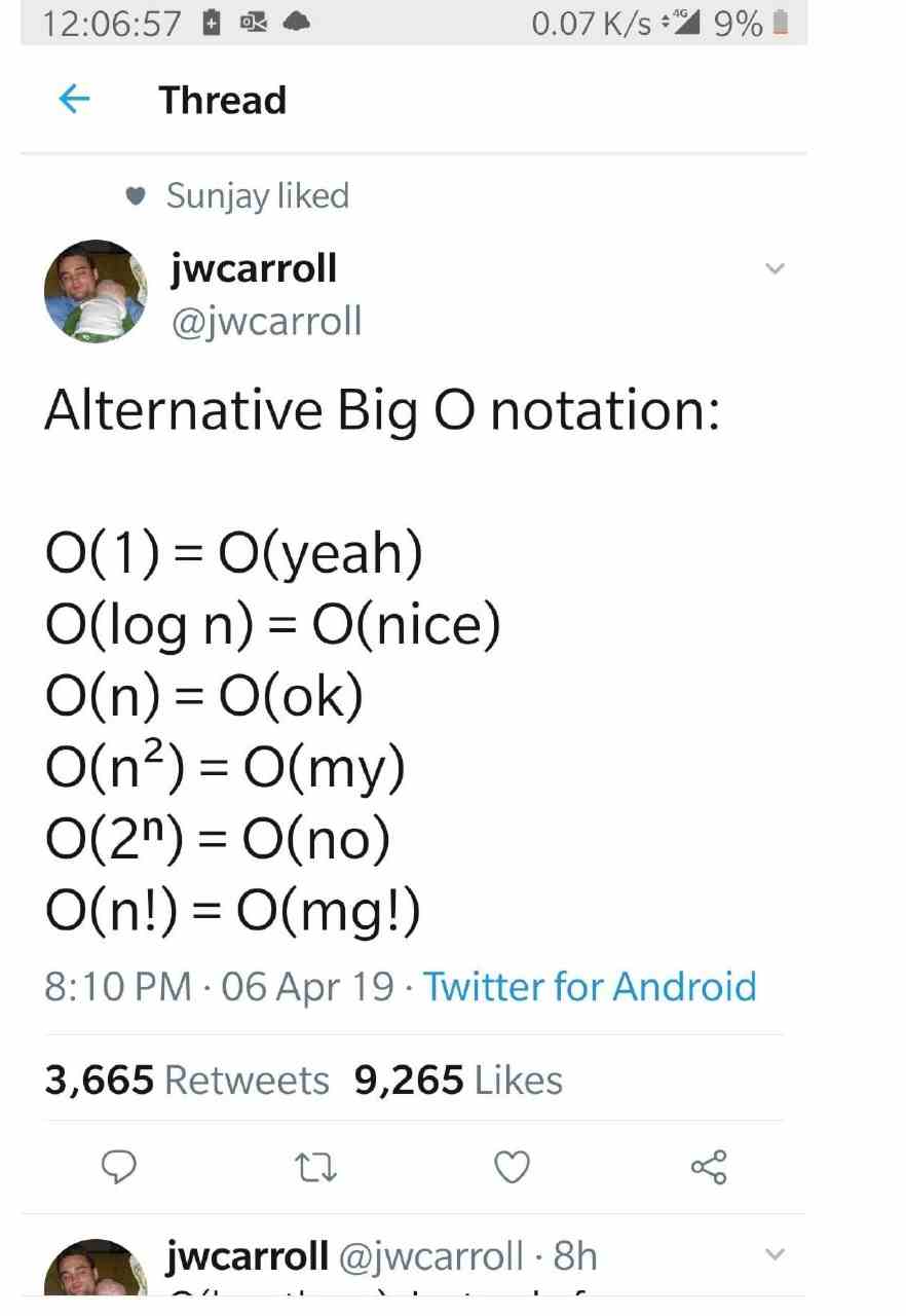 Alternative Big O Notation