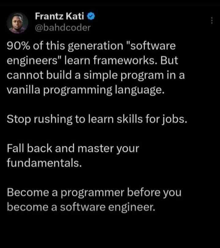 Become a Programmer before you become a software engineer