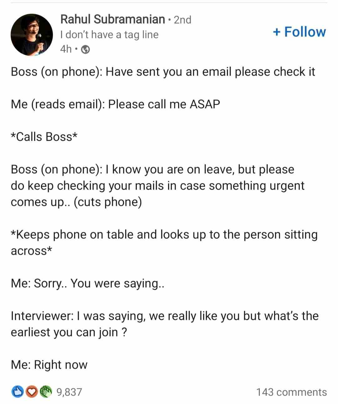 Boss(on phone) Have send you an email 