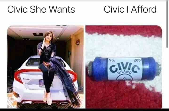 Civic she wants vs Civic I Afford