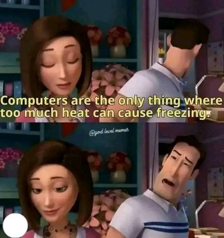 computers are the only thing where too much heat