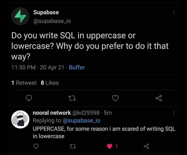 Do you write SQL in uppercase or lowercase?