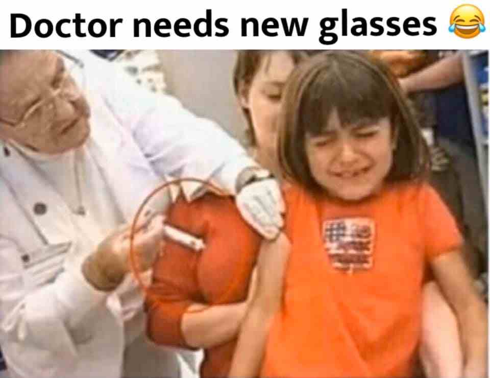 Doctor needs new glasses