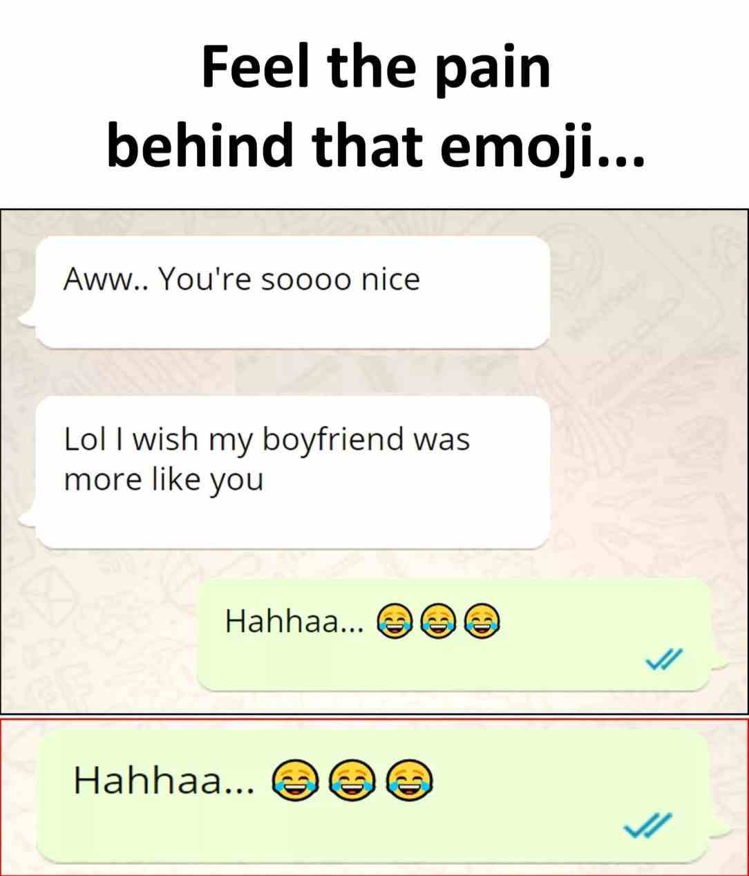 Feel the pain behind that emoji...