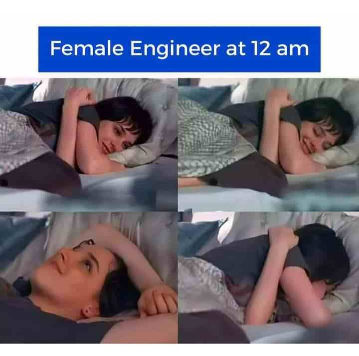 Female Engineer at 12AM 