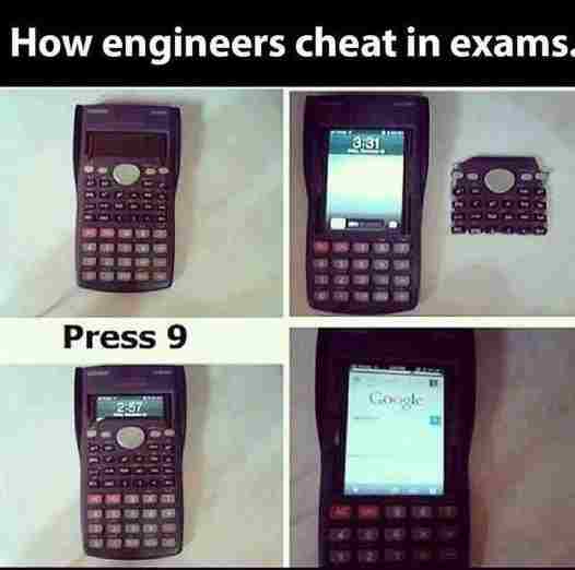 How engineers cheat in exams