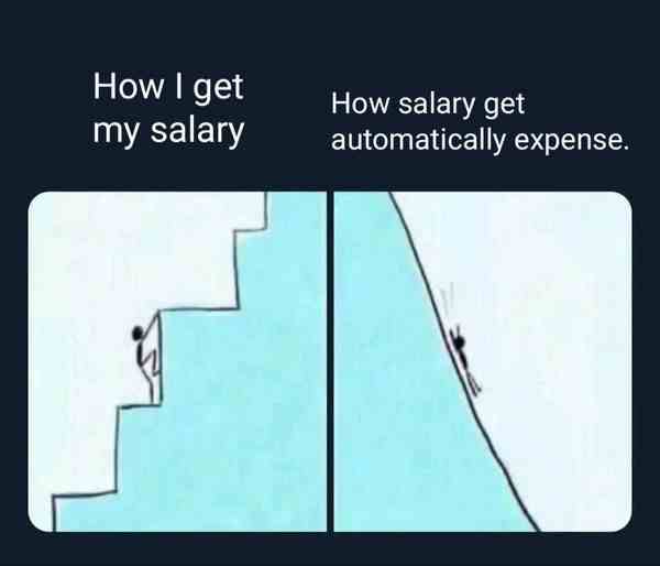 How i get my salary vs How salary get automatically expense