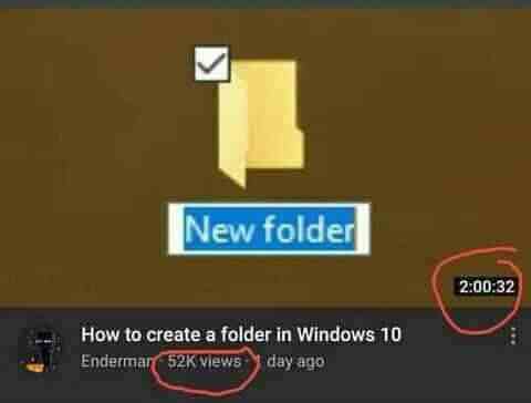 How to create a folder in Windows 10