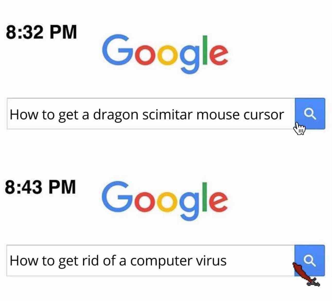 How to get a dragon scimitar mouse cursor