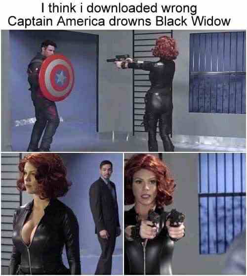 I thin i downloaded wrong captain America drowns Black window