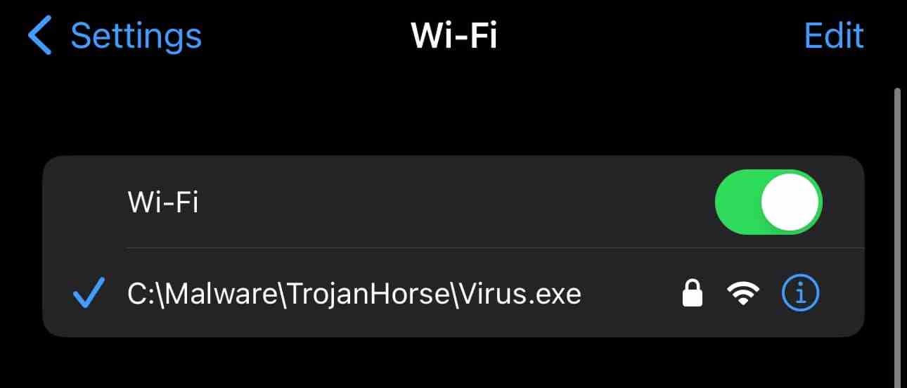 I was bored and decided to change my WiFi’s name