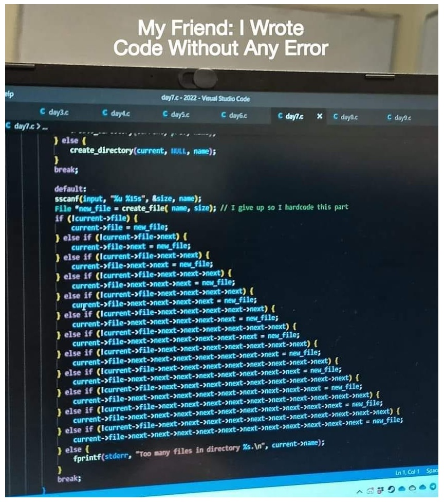 I wrote code without any Error