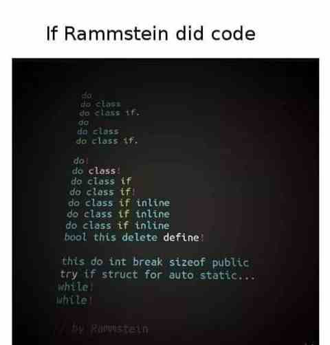 If Rammstein did code