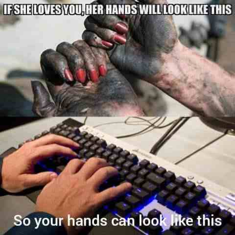 If she loves you, Her hands will look like this