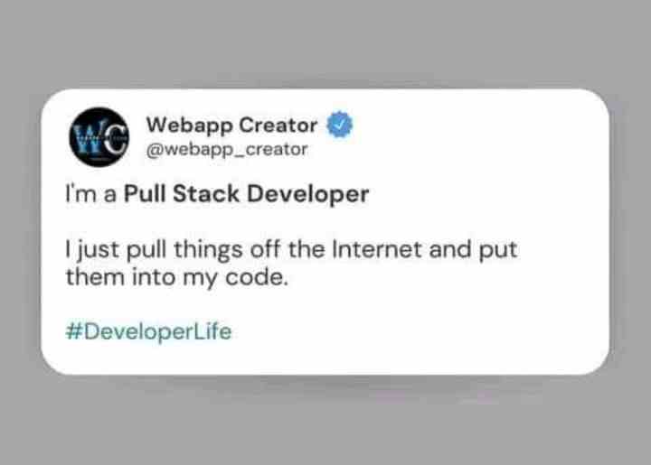 I'm a Pull Stack Developer