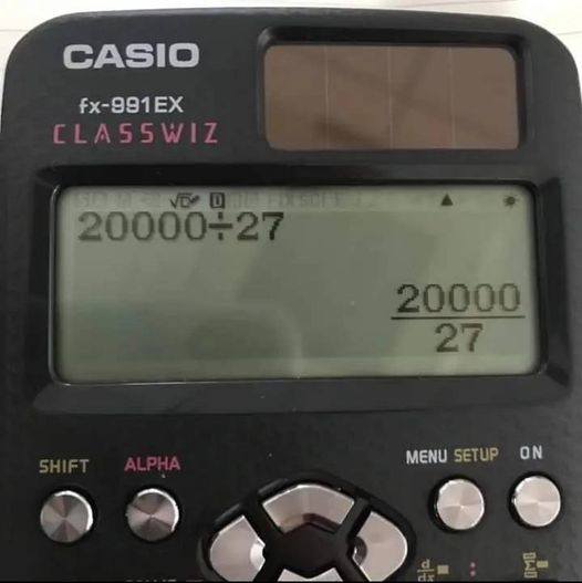 It means you don't know how to use your calculator 