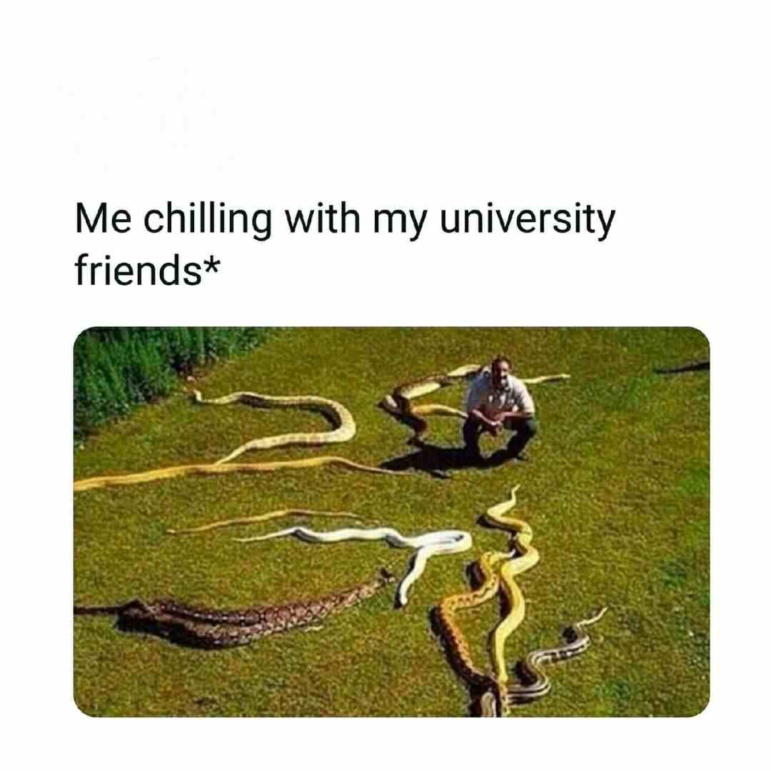 Me chilling with my university friends