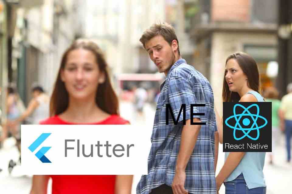 meme made by me as a react native dev knowing flutter