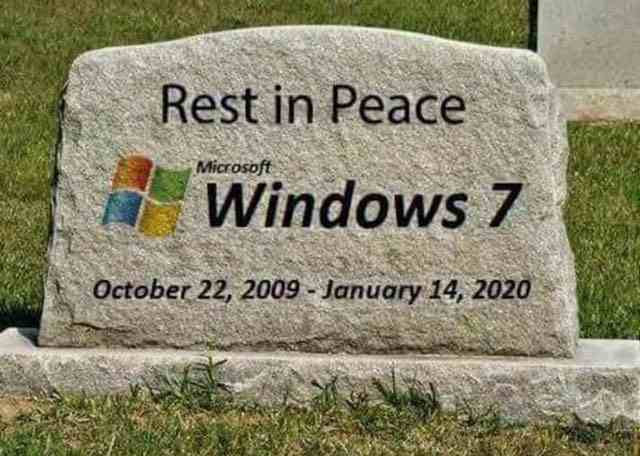 Microsoft will stop giving support to windows 7