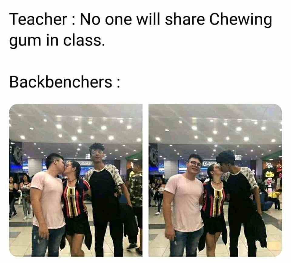 No one will share chewing gum in class