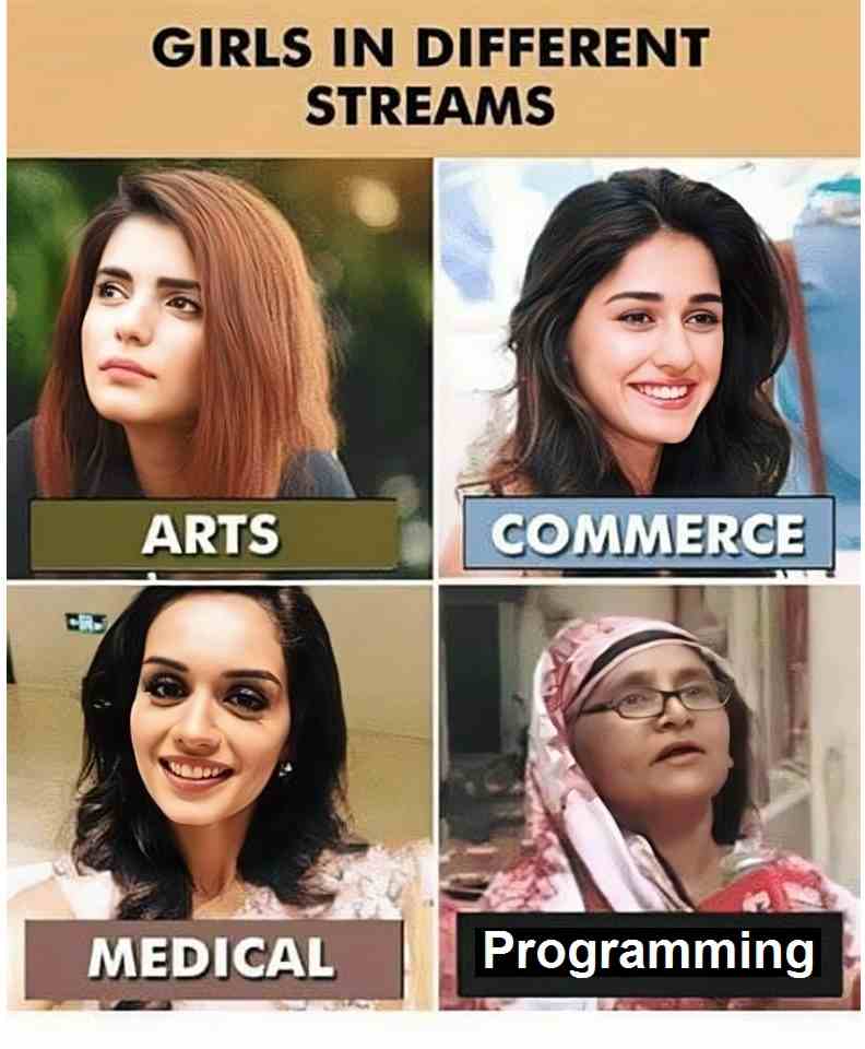 People in different streams