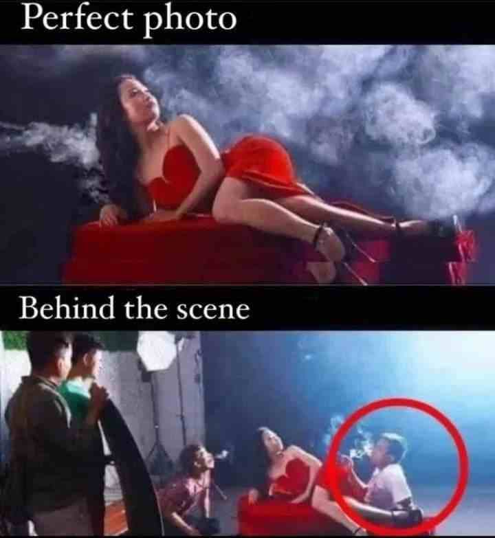 Perfect photo behind the scene