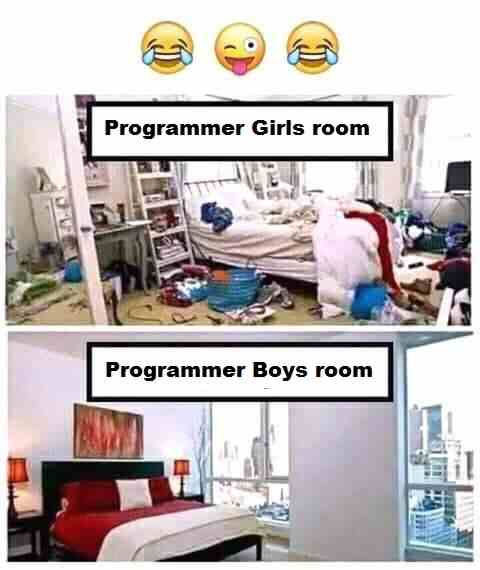 Programmer Girls room vs Programmer Boys room