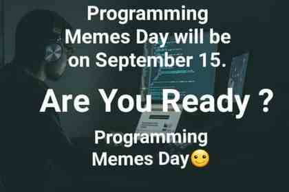 Programming Memes Day will be on September 15