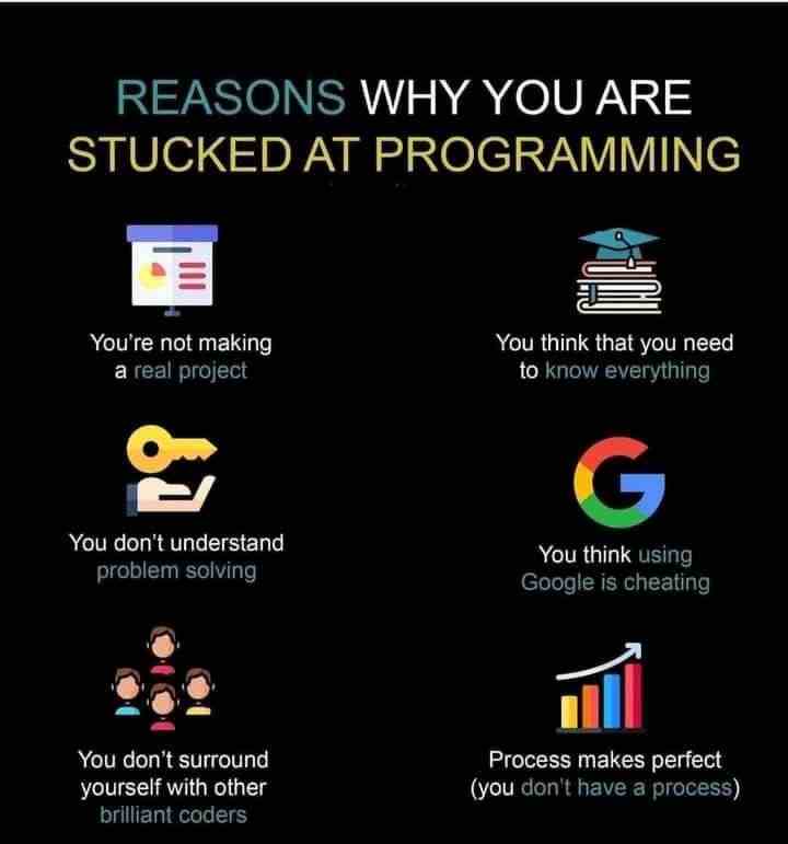 Reasons why you are stucked at programming