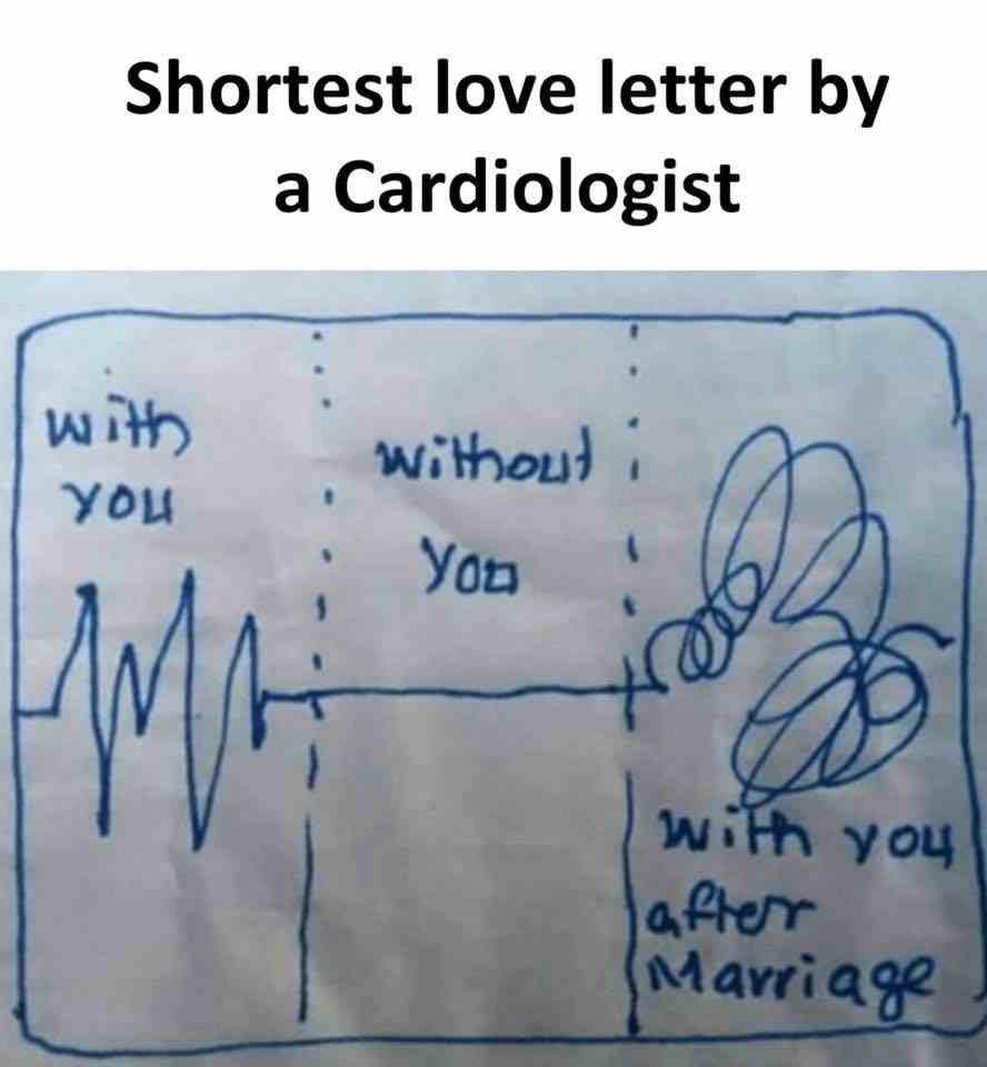 Shortest love letter by a Cardiologist