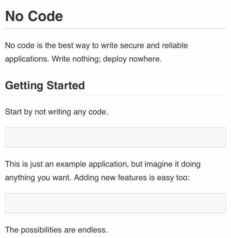 Start by not writing any code