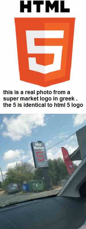 Super market Logo in Greek HTML5 Logo