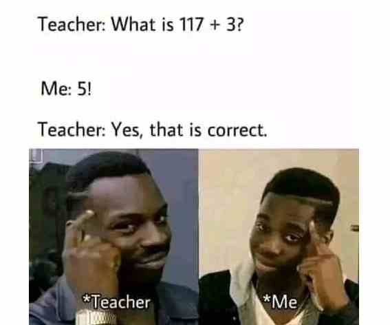 Teacher What is 117+3?