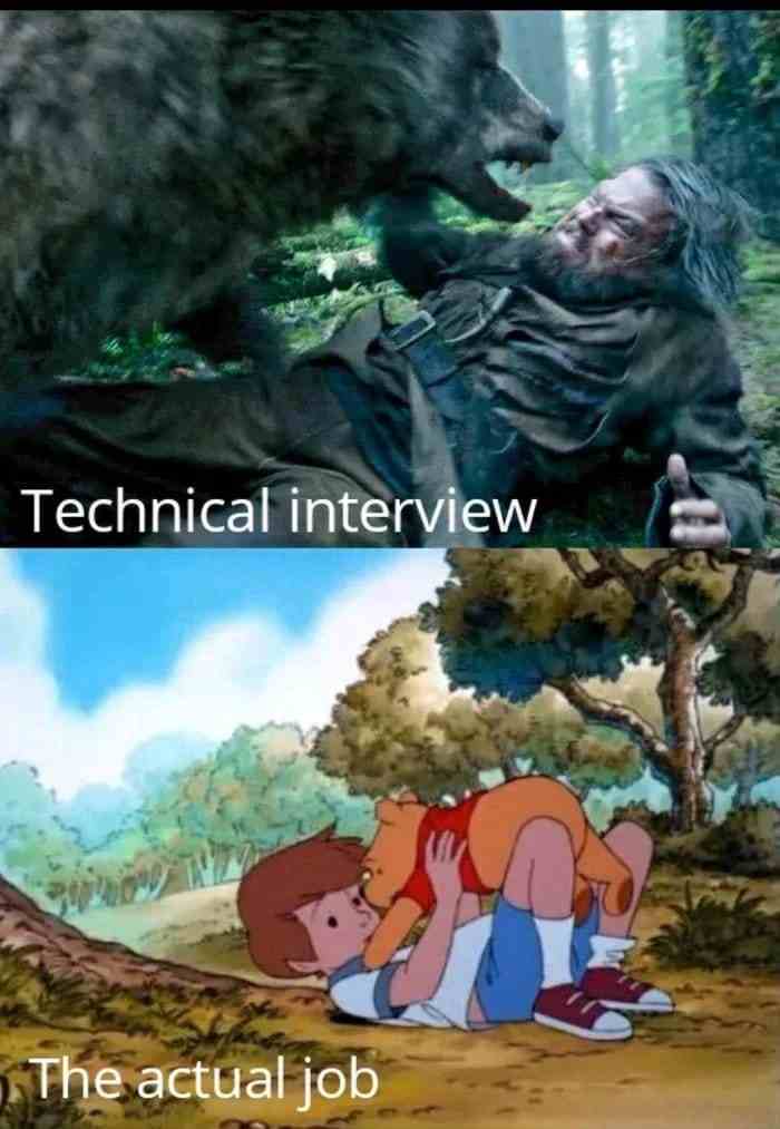 Technical interview & The actual job