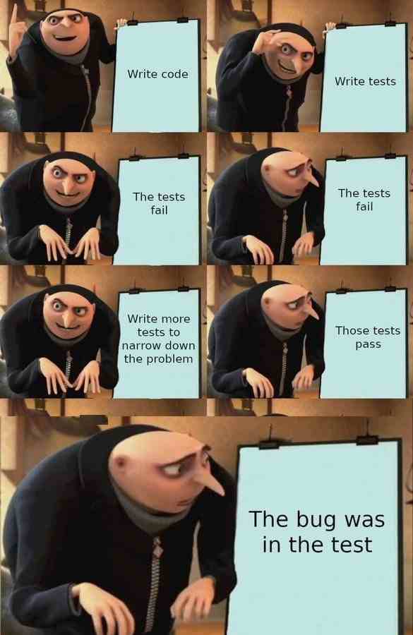 The bug was in the test