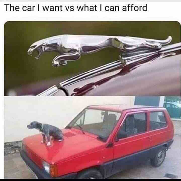 The car i want vs what i can afford