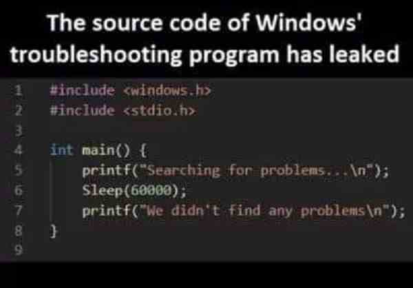 The source code of Windows' troubleshooting program has leaked
