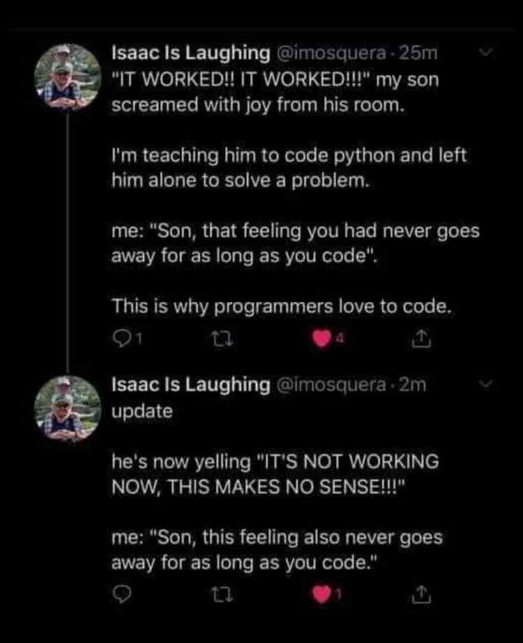 This is why programmers love to code