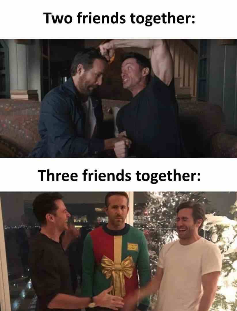 Three friends together