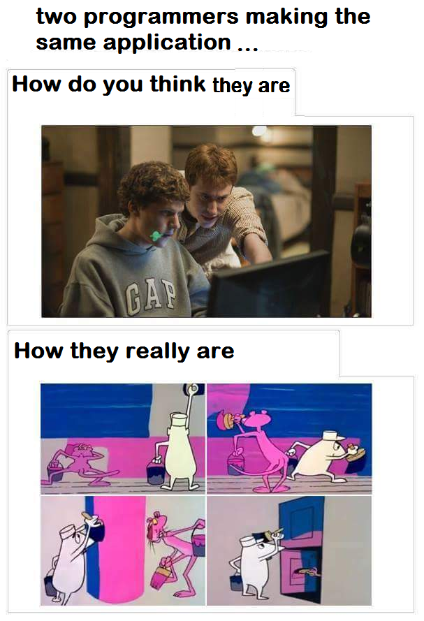 Two programmers making the same application vs How they really are