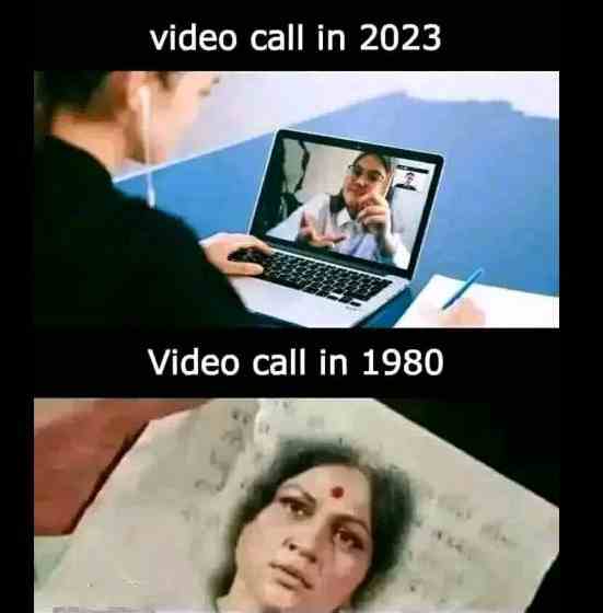 Video call in 1980 & 2023