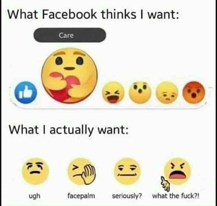 What Facebook thinks i want Vs What i actually want