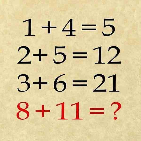 What is the answer?(8+11=?)