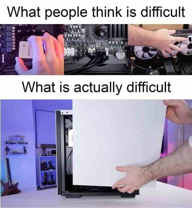 What People think is difficult & what is actually difficult