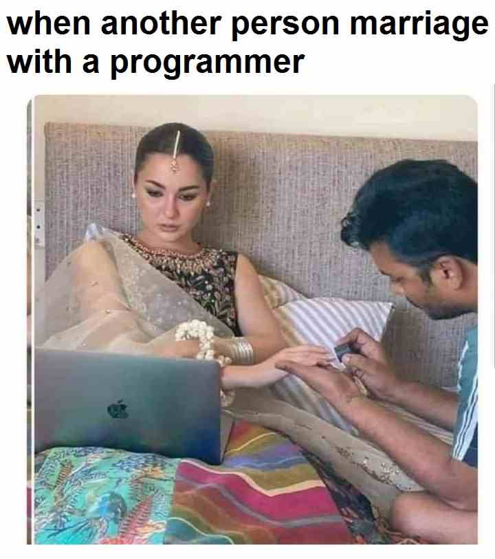 when another person marriage with a programmer